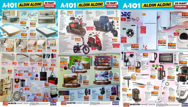 A101 Aktüel Kataloğu 20 Mart: Ev İhtiyaçlarınızı Karşılayacak Fırsatlar!