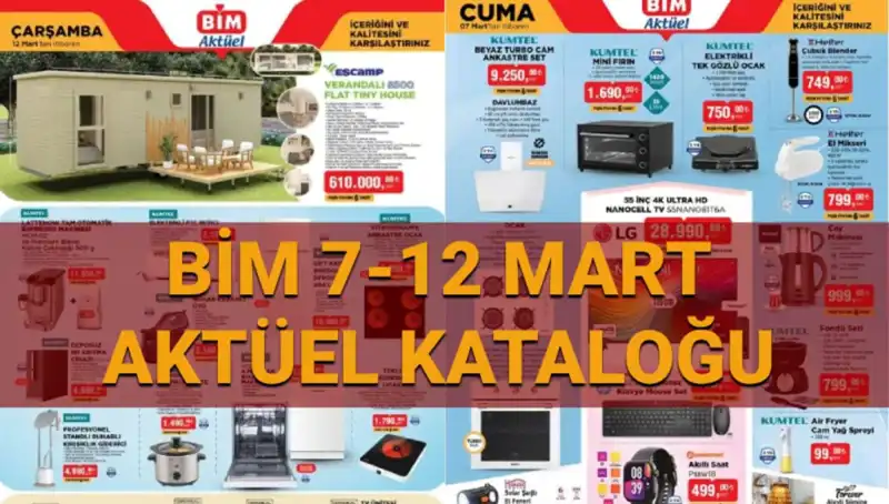 BİM Aktüel Kataloğu 11-12 Mart: Mini Fırın’dan Televizyona Her Şey Satışta!