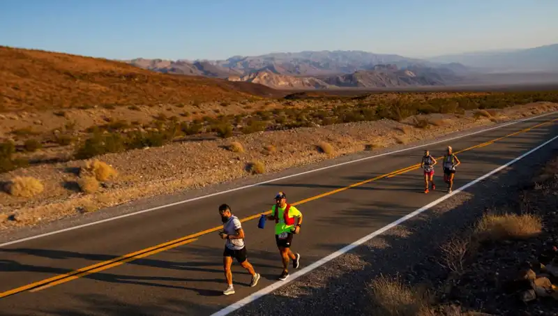 Ölüm Vadisi'nde Dünyanın En Zor Maratonunda Rekor Kıran Koşucu